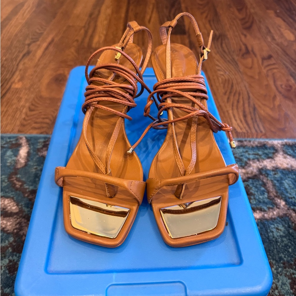Women's Tan Strappy Sandals by Schutz